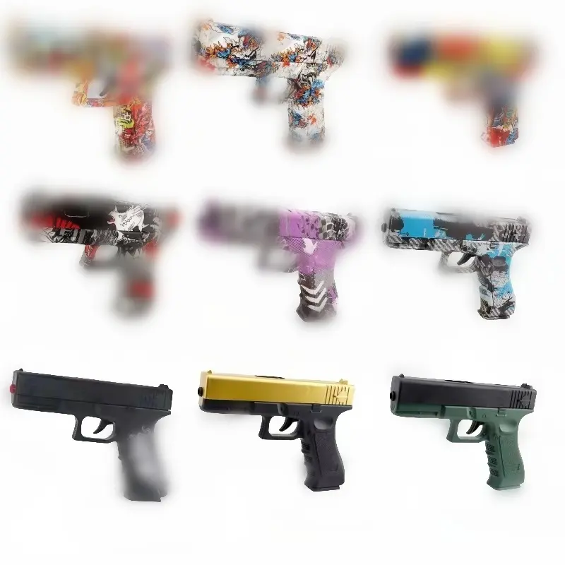 Graffiti pistol gel ball explosive gun outdoor shooting game children's automatic gel water bullet ball gun