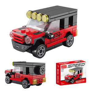 Material ABS de 4 rejillas, juego de bloques de construcción DIY, modelo de coche extraíble, juguete de construcción para niños de 5 a 7 años, juguete electrónico educativo - Product Image 1