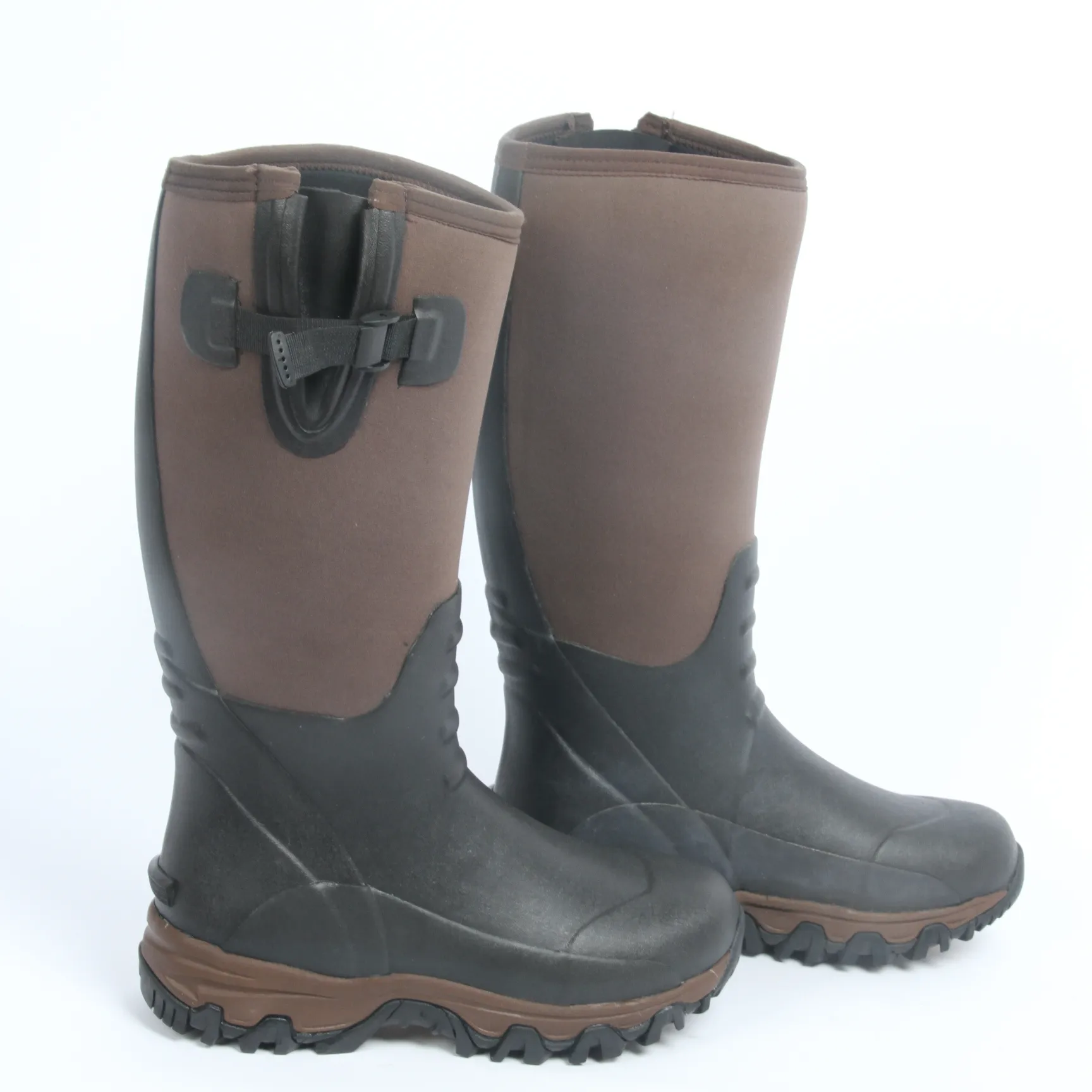 Fabricante OEM High Heel Rubber Rain Boots Impermeável Botas Neoprene Preto para Homens