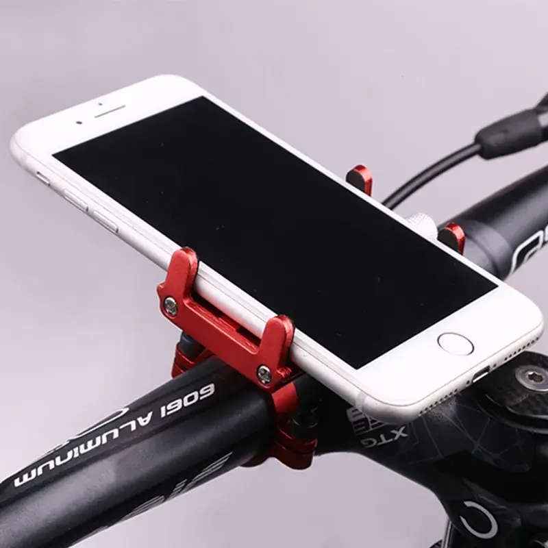 新しい画像スクーター/自転車部品アルミニウム合金携帯電話ホルダー4-6.8インチ携帯電話スタンドサイクリングアクセサリー