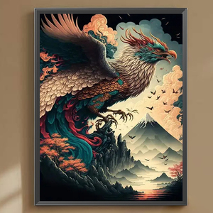 1PC DIY 5D kim cương thêu <span class=keywords><strong>Cross</strong></span> <span class=keywords><strong>Stitch</strong></span> hình ảnh 40*50cm <span class=keywords><strong>EAGLE</strong></span> mô hình khung phù hợp với núi biển động vật kim cương nghệ thuật thủ công tường - Product Image 2