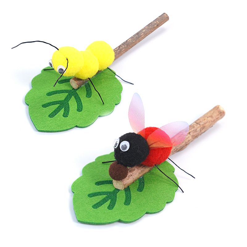 Yellow worm insect set