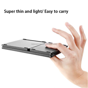 Mini teclado plegable BT 3,0 con panel táctil Teclado inalámbrico plegable para Windows,Android, IOS Tablet iPad Phone - Product Image 4