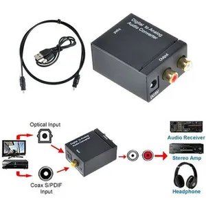 Adaptador convertidor de audio Toslink SPDIF óptico RCA digital a analógico - Product Image 3