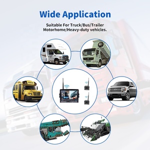 ระบบกล้องมองหลังไร้สาย AHD ขนาด 7 นิ้ว สำหรับรถบัส/รถบรรทุก/VR 2 กล้องหลัง/หน้า ระบบดิจิตอลไร้สาย 2.4G สำหรับรถบรรทุก พร้อมหน้าจอแยก - Product Image 6