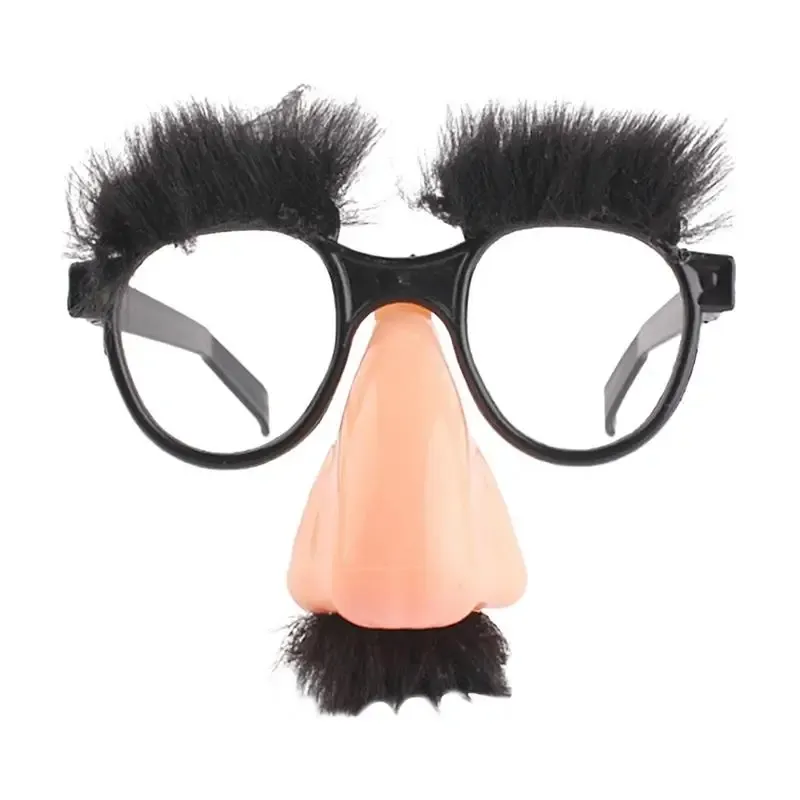 Vente en gros de déguisement drôle, lunettes de clown fantaisie, yeux et nez avec fausse barbe