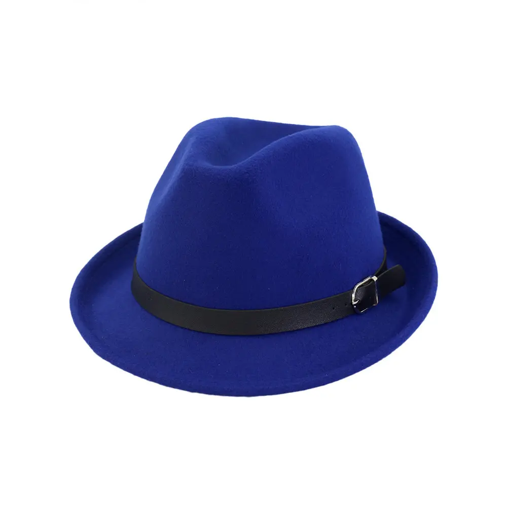 HLC601 Мужская европейская Панама джазовая фетровая шляпа с широкими полями Мягкие Джазовые шляпы в стиле унисекс однотонная фетровая шляпа с обработанными краями