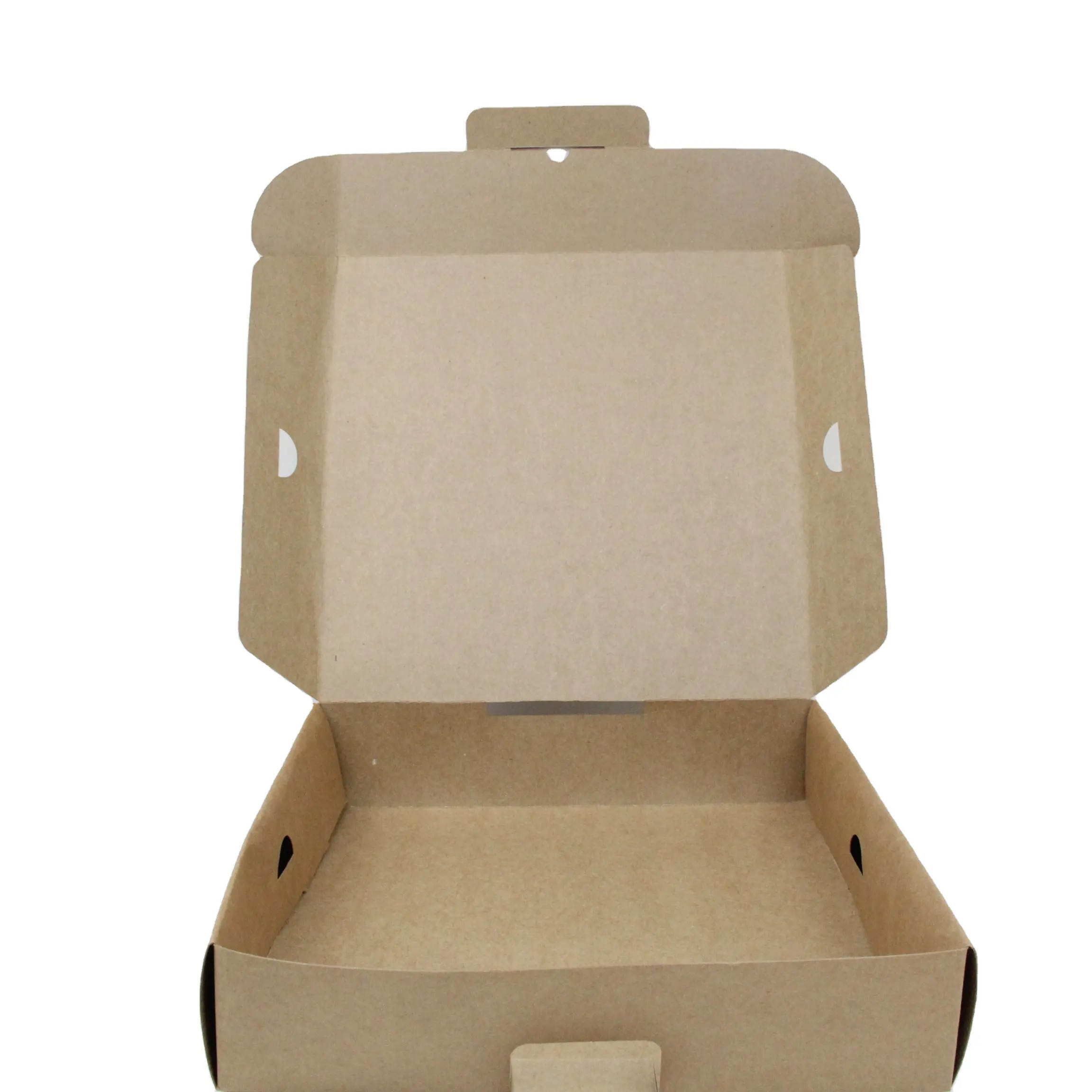 卸売生分解性クラフト紙段ボールホットドッグコーンドッグピザボックス中に挿入紙付き