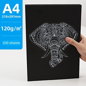 Handmade Large A4 Black Cardboard Drawing <strong>Paper</strong> 4K8K for 8 Open A3 Wrapping and Gift Use - Product Image 6