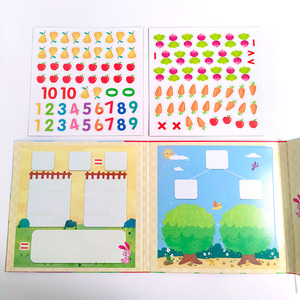 Bébé apprentissage jouets éducatifs 1-10 alphabet arithmétique livre d'autocollants cognitifs jouets magnétiques livre calme - Product Image 4