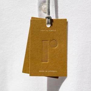 Custom <strong>Printing</strong> logo <strong>Round</strong> Paper <strong>hang</strong> Tags Rectangle Kraft Paper Hangtag Clothing Swing Tag with <strong>String</strong> Hemp Rope and Safety Pin - Product Image 1