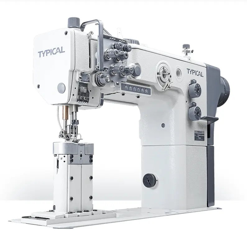 Машина для шитья, запрограммированная большая швейная зона, двойная игла, длинная рукоятка, швейная машина