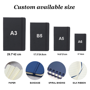 Wholesale Custom Logo A5 A6 Journal <strong>with</strong> <strong>Elastic</strong> Strap Diary <strong>Notebook</strong> <strong>Printed</strong> Brand Logo Notepad PU Leather <strong>Notebook</strong> - Product Image 3