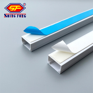 Plastic Cable Gutter Wire Self Adhesive <strong>Trunk</strong> PVC Trunking with Sticker