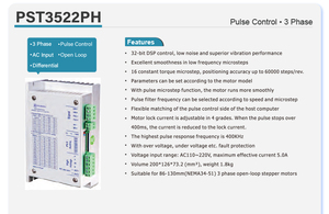 Primopal สเต็ปเปอร์มอเตอร์ไดรฟ์220V การควบคุมพัลส์วงเปิด3เฟสไฮบริดสเต็ปเปอร์มอเตอร์คอนโทรลเลอร์สำหรับ NEMA 34 ~ 51 - Product Image 3