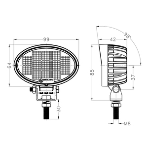 オーバル4インチLEDワークライト12Vフラッド13WトラックワークLEDライト交換6000kカラーテンパーチャーLEDドライビングライトトラクター用 - Product Image 4
