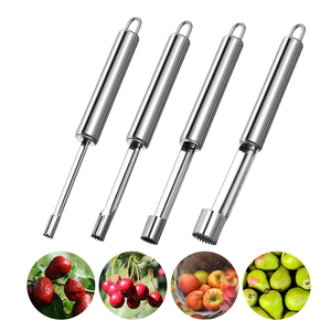 E-PIN 4Pcs Stainless Steel Corer Remover Set Apple Corer <strong>Pear</strong> Fruit Seed Core Tool