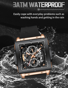 Erkekler için Oem özel NAVIFORCE izle orijinal tasarım kare 2024 yeni Model kronograf bilek İzle montre hommes