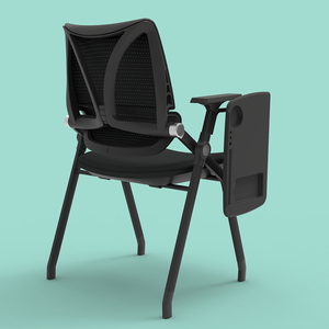 トレーニングレセプションビジタースタッカブルメッシュチェアオフィスデスク会議用テーブルと椅子用ライティングタブレット付きホイールルーム - Product Image 6