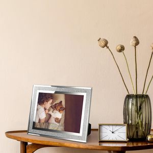 Kalite özel 5 ''6'' 7 ''8'' 10 ''resim çerçevesi, masa üstü için Sparkle cam fotoğraf çerçeveleri 5x7, yatay veya dikey - Product Image 6