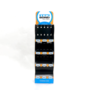 Gran soporte de exhibición de papel personalizado con ganchos para botellas adhesivas (pegamento) | Venta al por mayor directo de fábrica a granel POS - Product Image 1