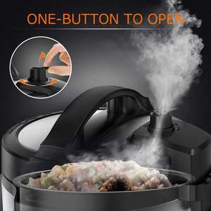 8Qt 6Qt Schnell kochtopf & Luft fritte use Combo mit Druck deckel und Air-Fry-Deckel Kochmodi Einfach zu lesende <span class=keywords><strong>LCD</strong></span>-<span class=keywords><strong>Display</strong></span>-Presets Programme