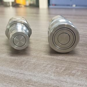 ISO16028 Hidráulica Dry Break Acoplador Rápido 3/8 "1/2 1/4 Bsp Conector Rápido Cabeça Plana para Máquinas Agrícolas - Product Image 3