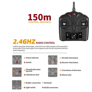2.4GHz uzaktan kumanda uçak Wltoys XK A300 RC uçak kayın D17S modeli 3D/6G LED büyük avcı oyuncaklar - Product Image 6
