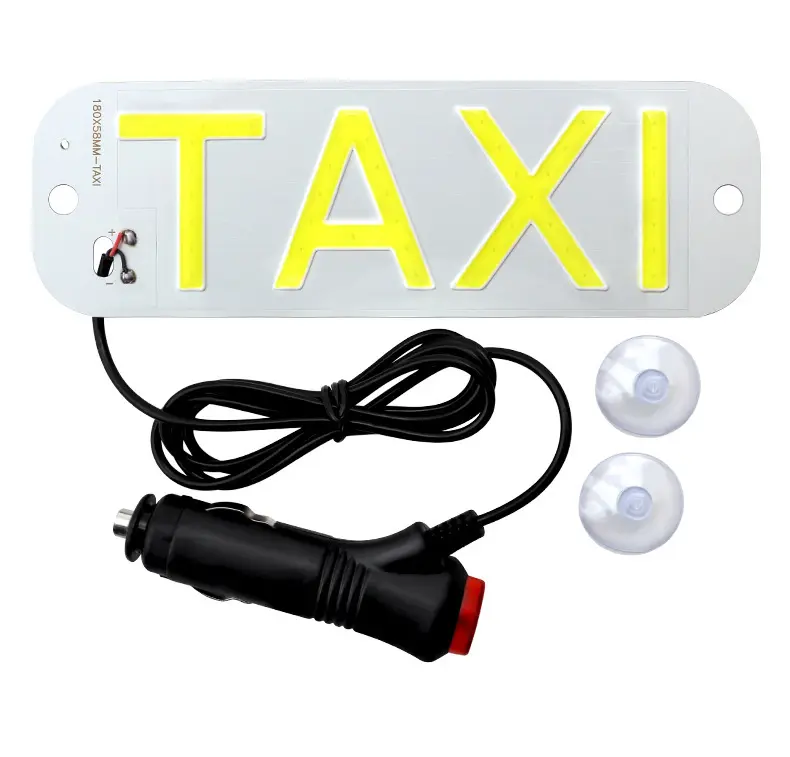 Universele 12V Taxiverlichting Led Auto Voorruit Cabinelampje Windscherm Cob Taxi Waarschuwingssignaal Licht
