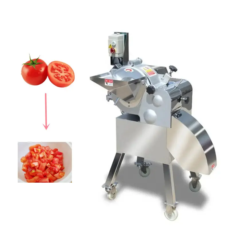 औद्योगिक सब्जी फल क्यूब कटर सब्जी डाइसिंग मशीन/3-25 मिमी सब्जी प्याज काली मिर्च कटर डाइसर
