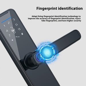 Apartment Fingerprint Lock IC Card <strong>Code</strong> Aluminum Alloy Acrylic Smart Door Lock Customize <strong>Basic</strong> Edition for Hotel Home