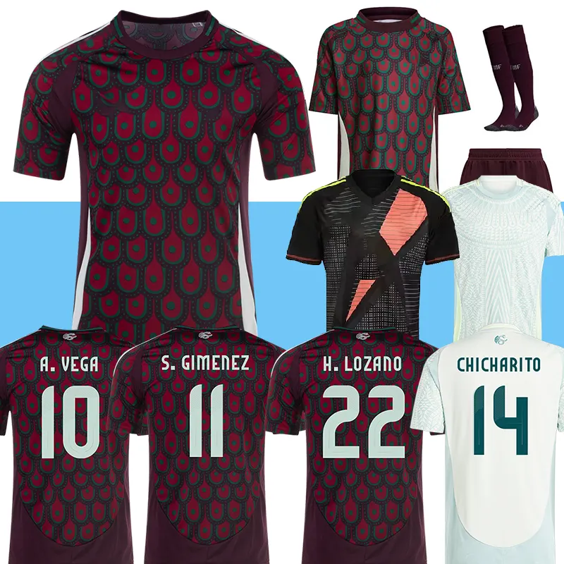 Venta al por mayor 2024 2026 CHICHARITO H.LOZANO RAUL GIMENEZ Equipo Nacional MÉXICO Camisetas de fútbol Copa América Camisetas de fútbol