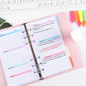 Factory Direct Sales Binder Inner Page Planner Stickers <strong>Sheets</strong> Book Custom logo Notebook