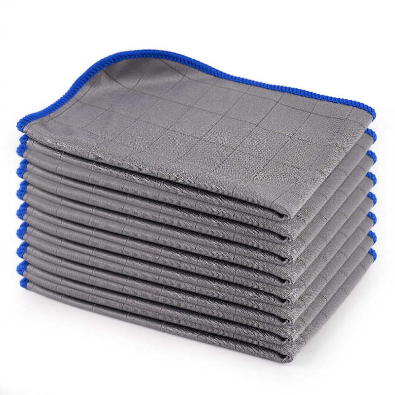 Dark blue rounded corner overlock