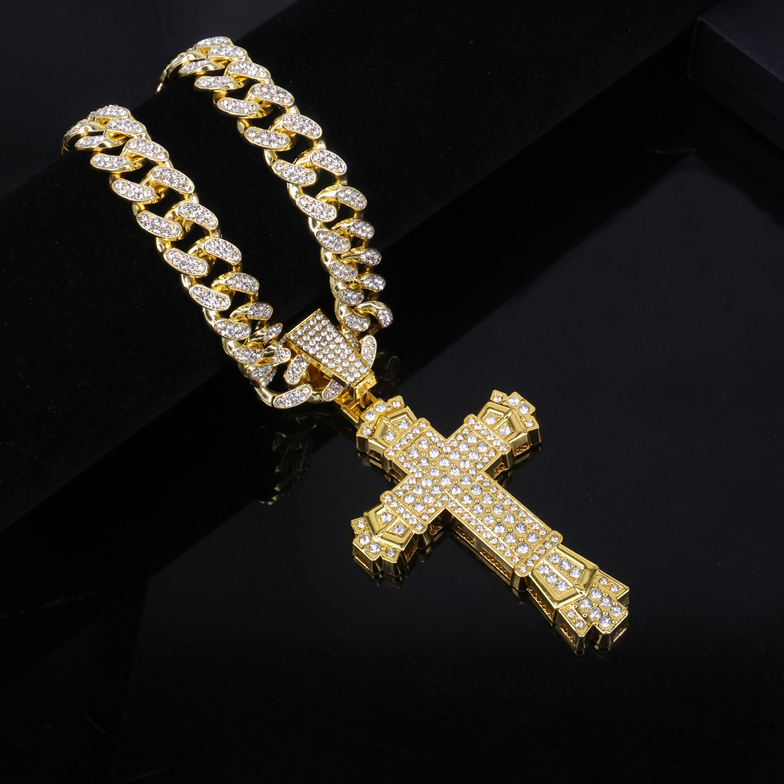 Gold Pendant +50cm Cuban Chain