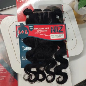 סיטונאי שיער טבעי חבילות עם סגירה פרונטאלית אחד חבילה לעשות פאה מיושרת שיער קטן שיער טבעי הרחבות חבילות