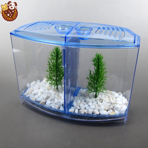 Thiết Kế Độc Đáo Aquarium Betta Fish Bowl Chia 2 Ngoài Acrylic Fish Tank Dễ Dàng Để Làm Sạch Acrylic Tank - Product Image 1