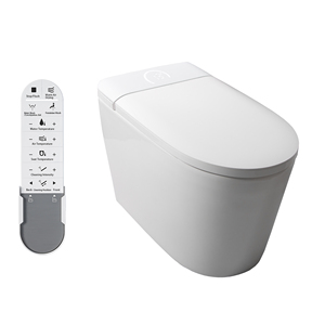<strong>Basic</strong> Smart Floor-standing Toilet Seat with <strong>Sensor</strong> Heating Remote Control Automatic Flushing &amp; Nightlight Illumination - Product Image 1