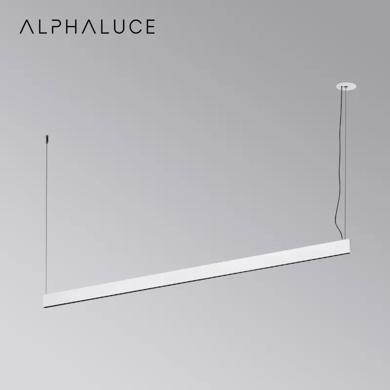 Alphalighting Panel colgante moderno Sistemas lineales Led Lámpara de techo Techo Oficina Luz colgante lineal
