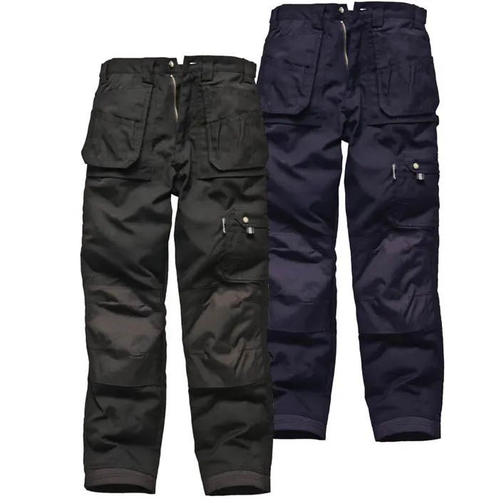 Calças de trabalho multpocket masculinas, de alta qualidade, preta, navy, cargo