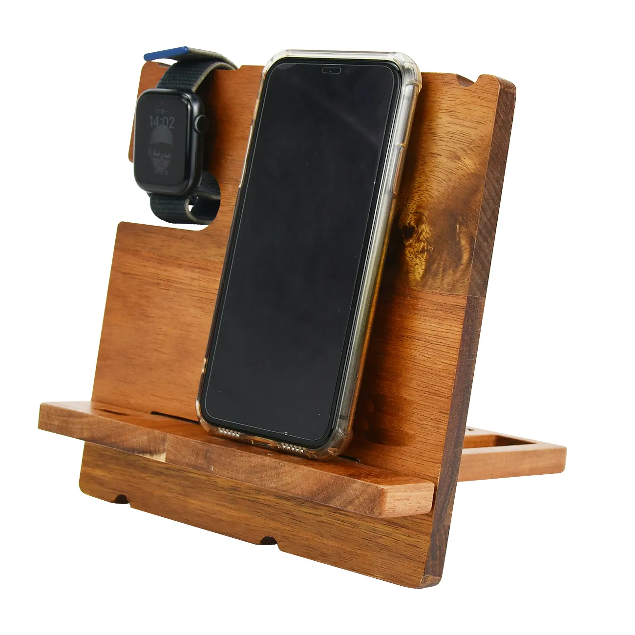 Hoge Kwaliteit Aanpassen Bamboe Hout Display Stand Voor Opknoping Mobiele Telefoon Accessoires