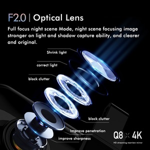 Anytek Q8 rétroviseur avant et arrière double dashcam full hd 2160p véhicule blackbox dvr gps wifi double caméra dash cam 4k - Product Image 5