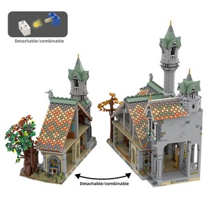 Funbuild MOC-182098 yüzüklerin efendisi yapı taşları 10316 Rivendell uzatma mimari modeli DIY çocuk tuğla oyuncaklar - Product Image 5
