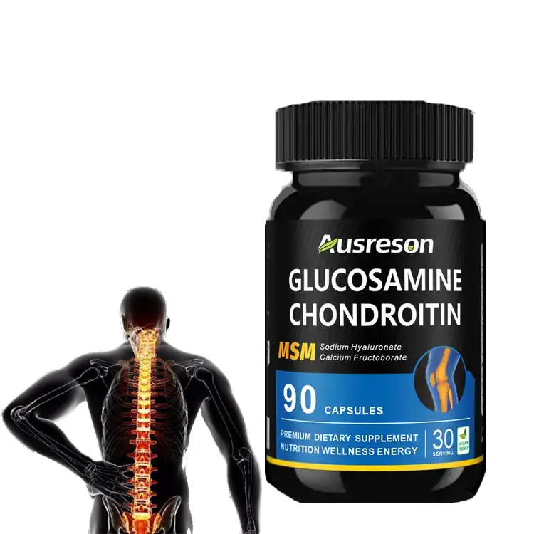 Suppléments d'os de soutien articulaire 500mg Capsules de chondroïtine MSM Calcium Glucosamine