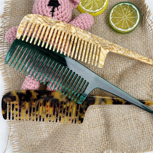 Wow Sheila pettine a denti sottili resistente in acetato di cellulosa pettine per capelli facile separazione dei capelli - Product Image 5