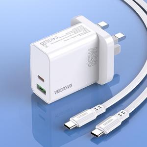 KAKU/KAKUSIGA yeni varış 99% dijital cihazlar ile uyumlu küçük PD65W çift bağlantı hızlı şarj (1C1A) şarj seti - Product Image 5