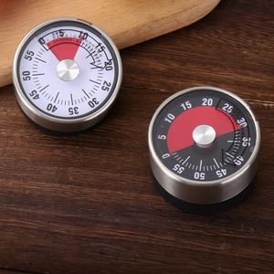 In acciaio inossidabile meccanico conto alla rovescia strumento da cucina a forma rotonda Timer magnetici orologio da cucina rotante - Product Image 3