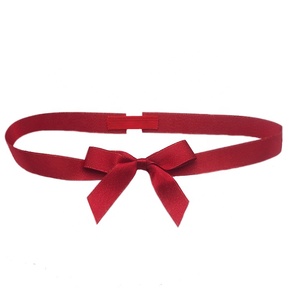 E-magic-lazo rojo de satén preatado, lazo elástico con lazo elástico para embalaje de caja de regalo, venta al por mayor - Product Image 1