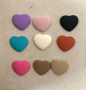 <strong>Big</strong> Size 27mm Matte Solid Color Plastic Resin Heart Patch Handmade Hair Accessories Heart <strong>Cabochons</strong> - Product Image 1