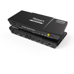 TESmart 2端口KVM交换机套件HDMI 4K60Hz，带EDID，适用于2 PCs 1显示器2x1 KVM切换器 - Product Image 1